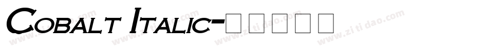 Cobalt Italic字体转换